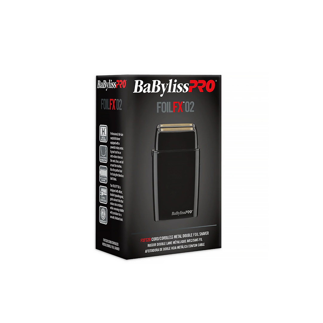 Máquina de afeitar Black de doble hoja metálica sin cable de BaByliss Pro