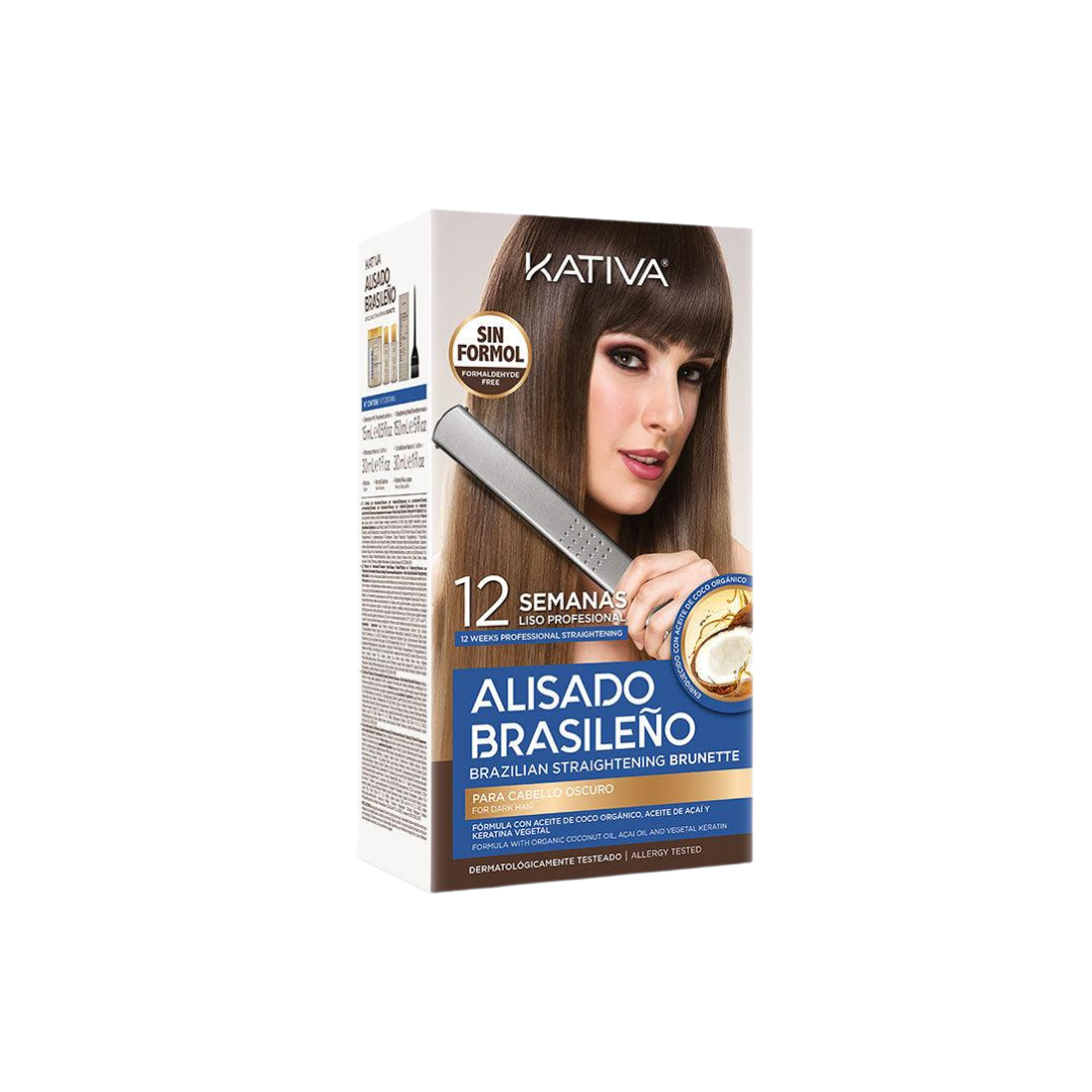 Kativa Kit Alisado Brasileño para Cabello Oscuro