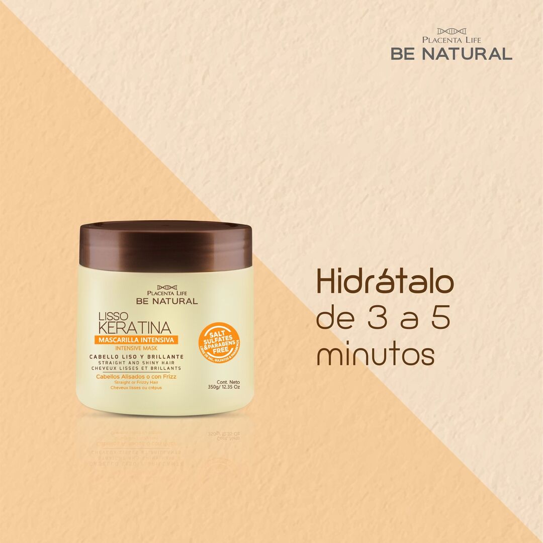 Be Natural Máscarilla Lisso Keratina 350G