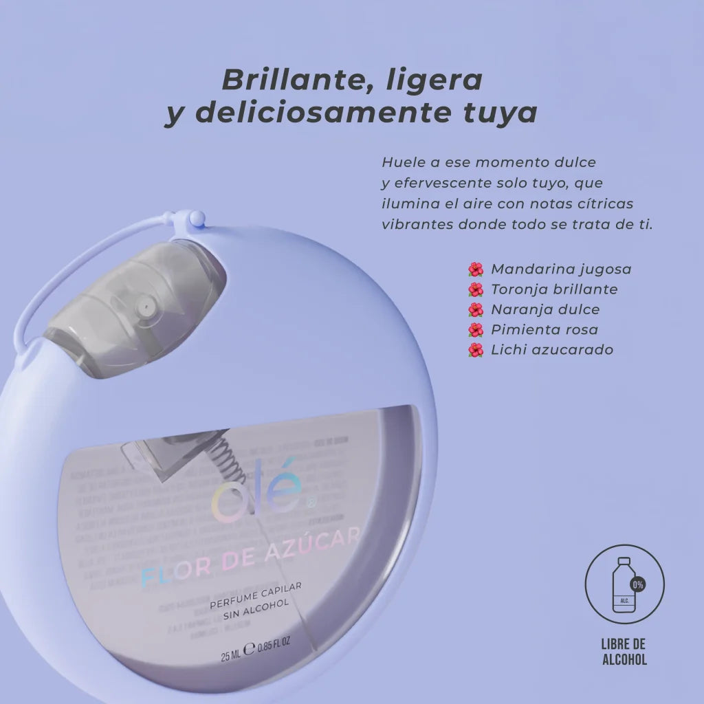 Perfume capilar sin alcohol FLOR DE AZÚCAR 25ml