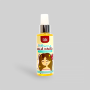 Botella de 120ml del Perfume Capilar Kaba Soñadora, con etiqueta amarilla y dibujo, fragancia cítrica y dulce para controlar frizz y dar brillo al cabello.